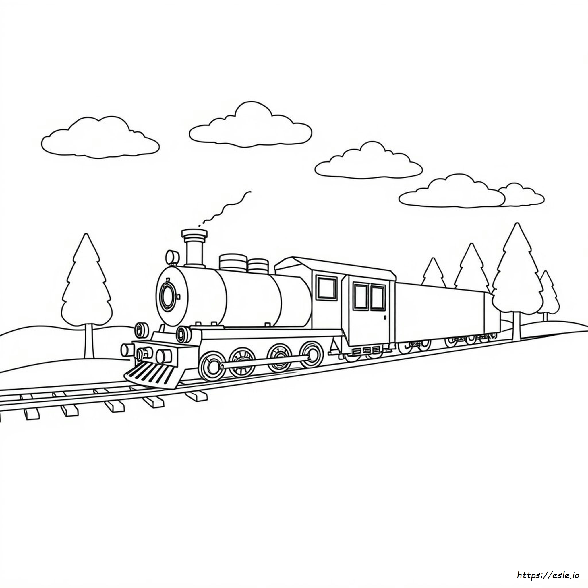 Dibujo De Tren Para Colorear - Gratis Para Imprimir