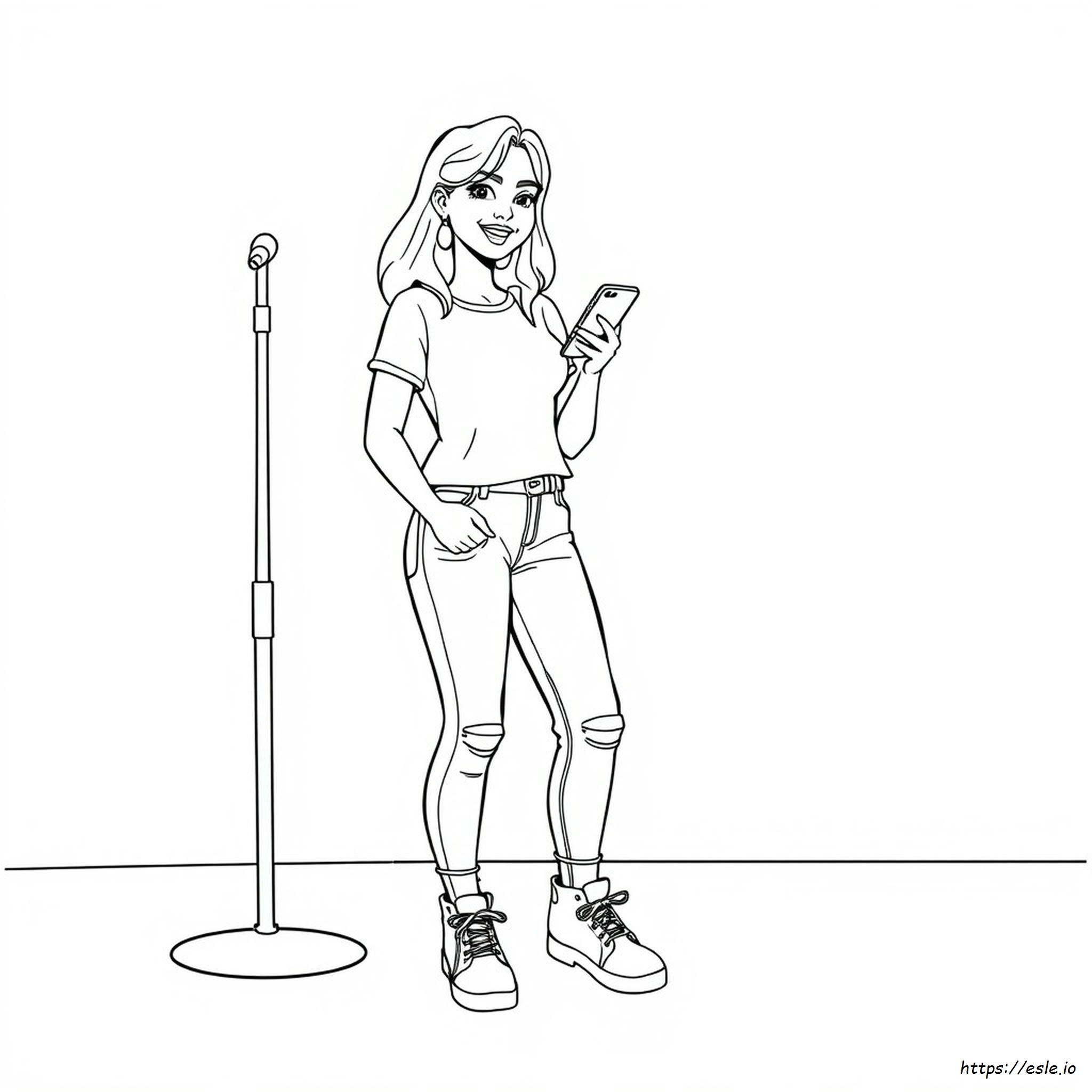 Charli D Amelio De Colorat - Fișă PDF Gratuită