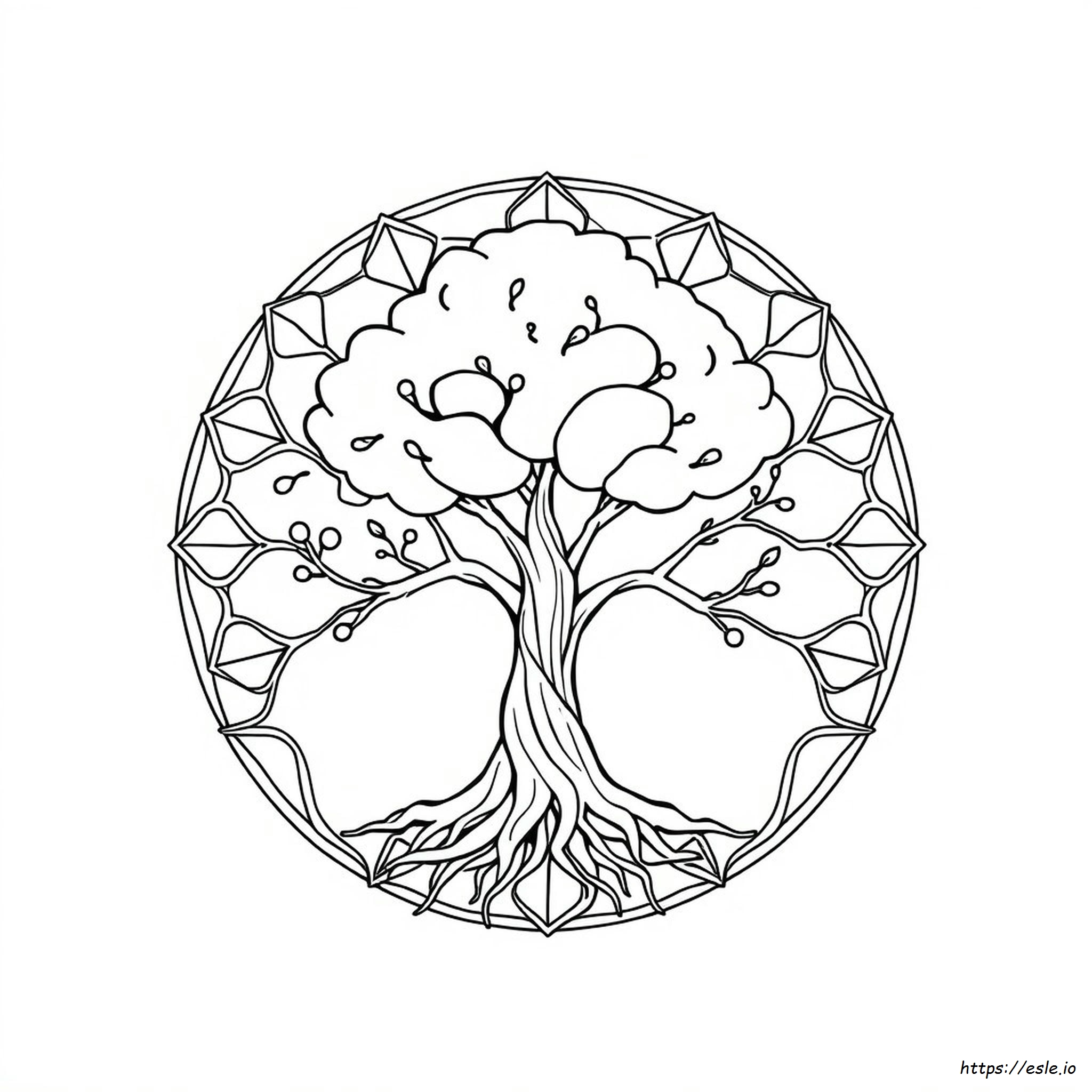 Tree Of Life Coloring Page - Free Printable