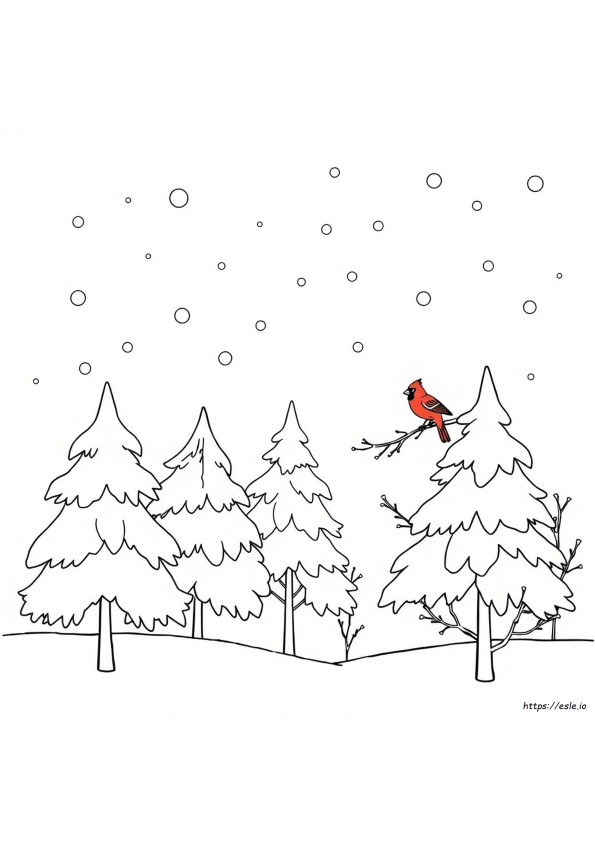 Winter Colouring Scene