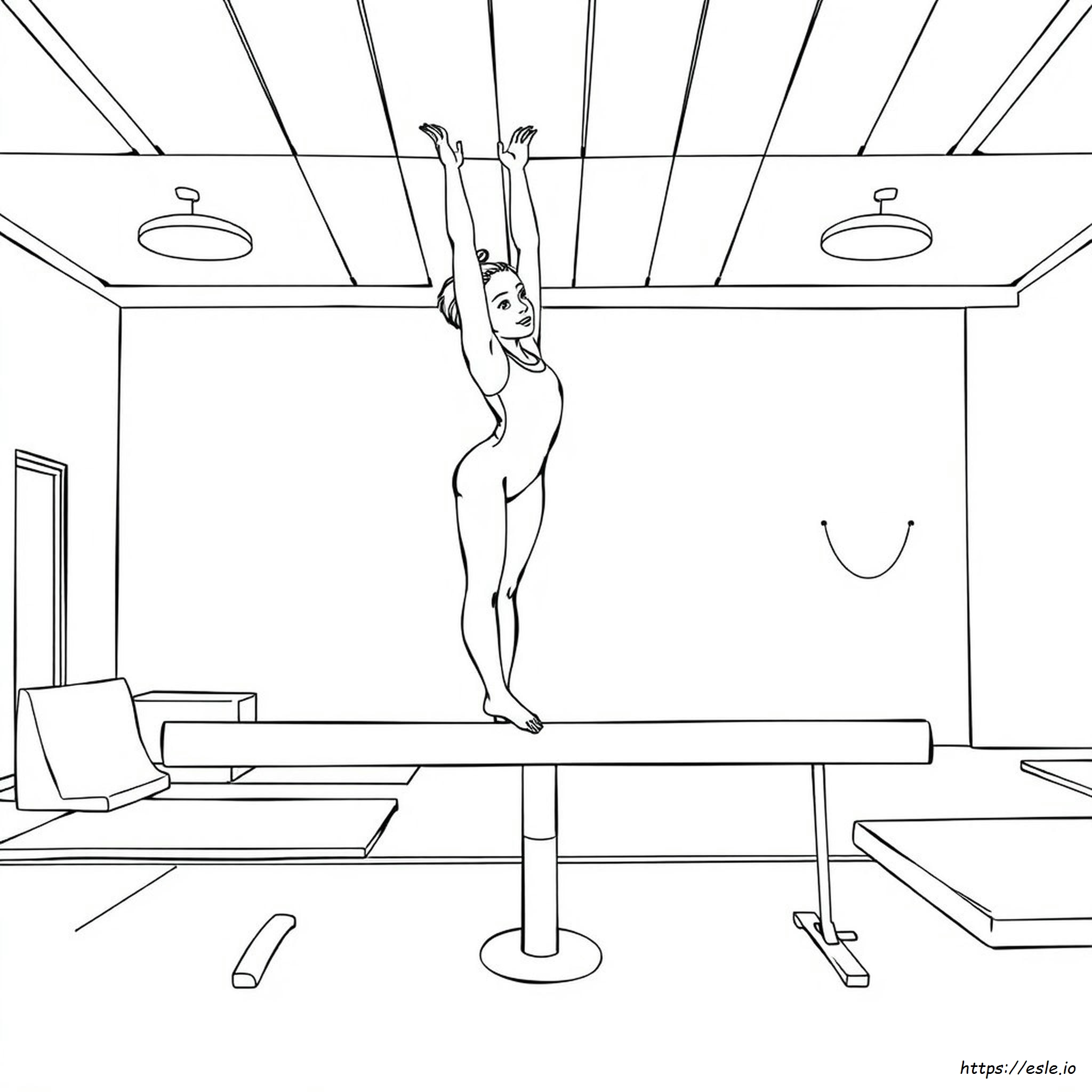 Detailed Gymnastics Coloring Pages