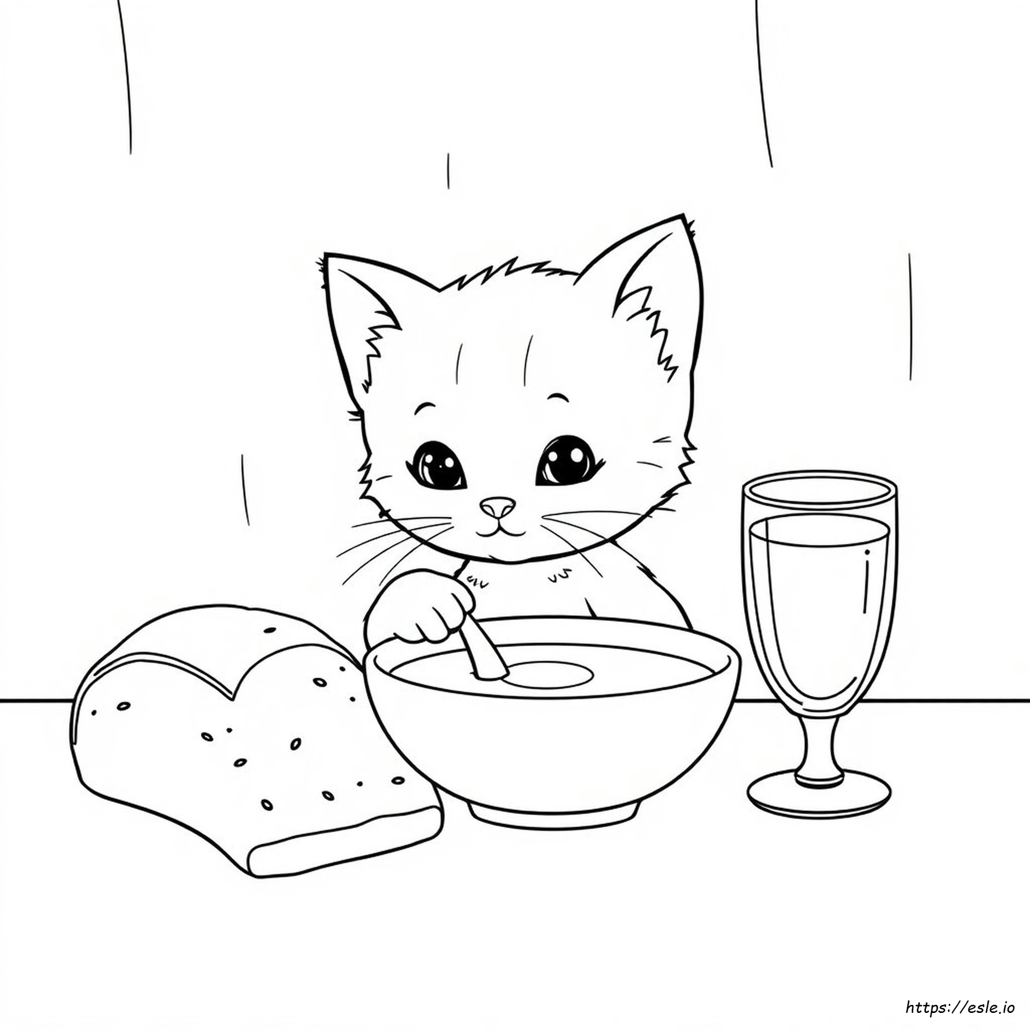 Cute Simple Food Coloring Page for Kids