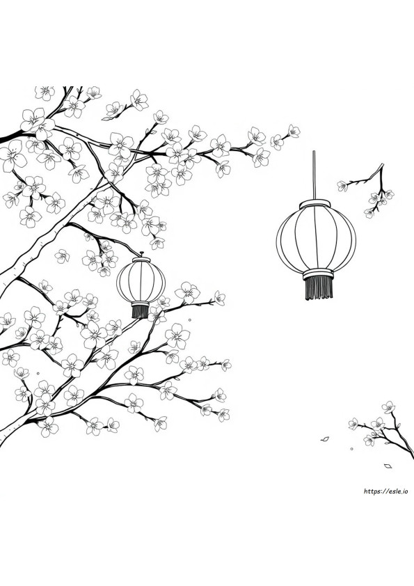Chinese Lanterns Colouring