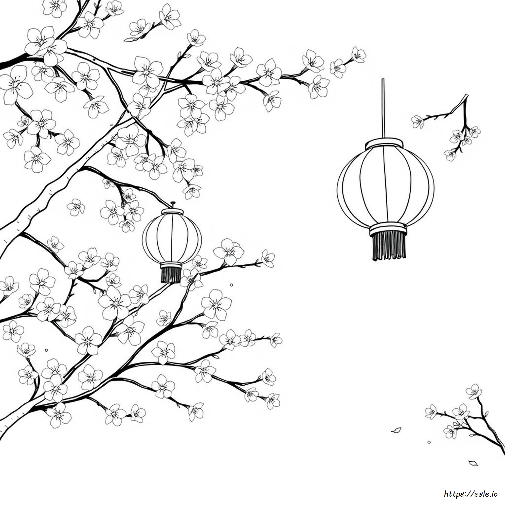 Chinese Lanterns Coloring Page - Free Printable