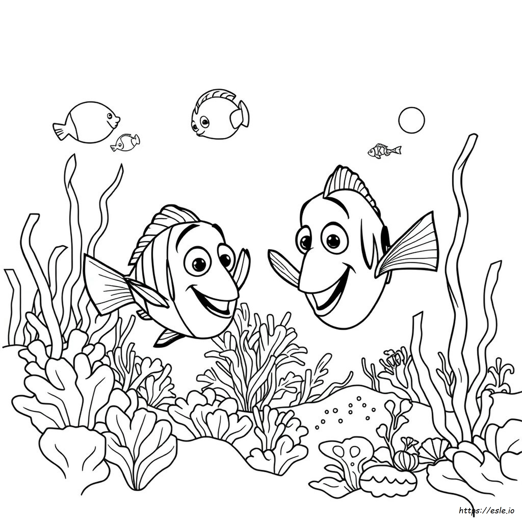 Finding Nemo Pixar Coloring Page - Free Printable