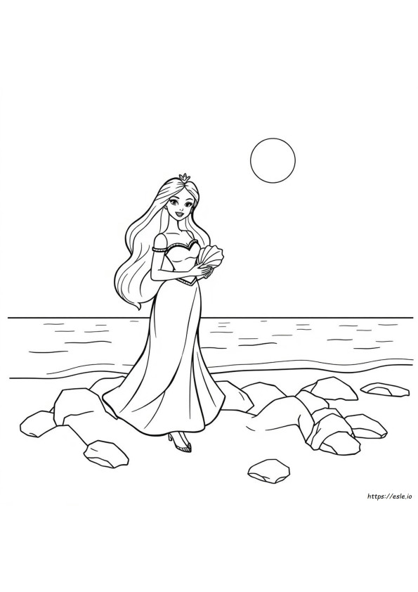 Beautiful Barbie Princess Coloring Pages