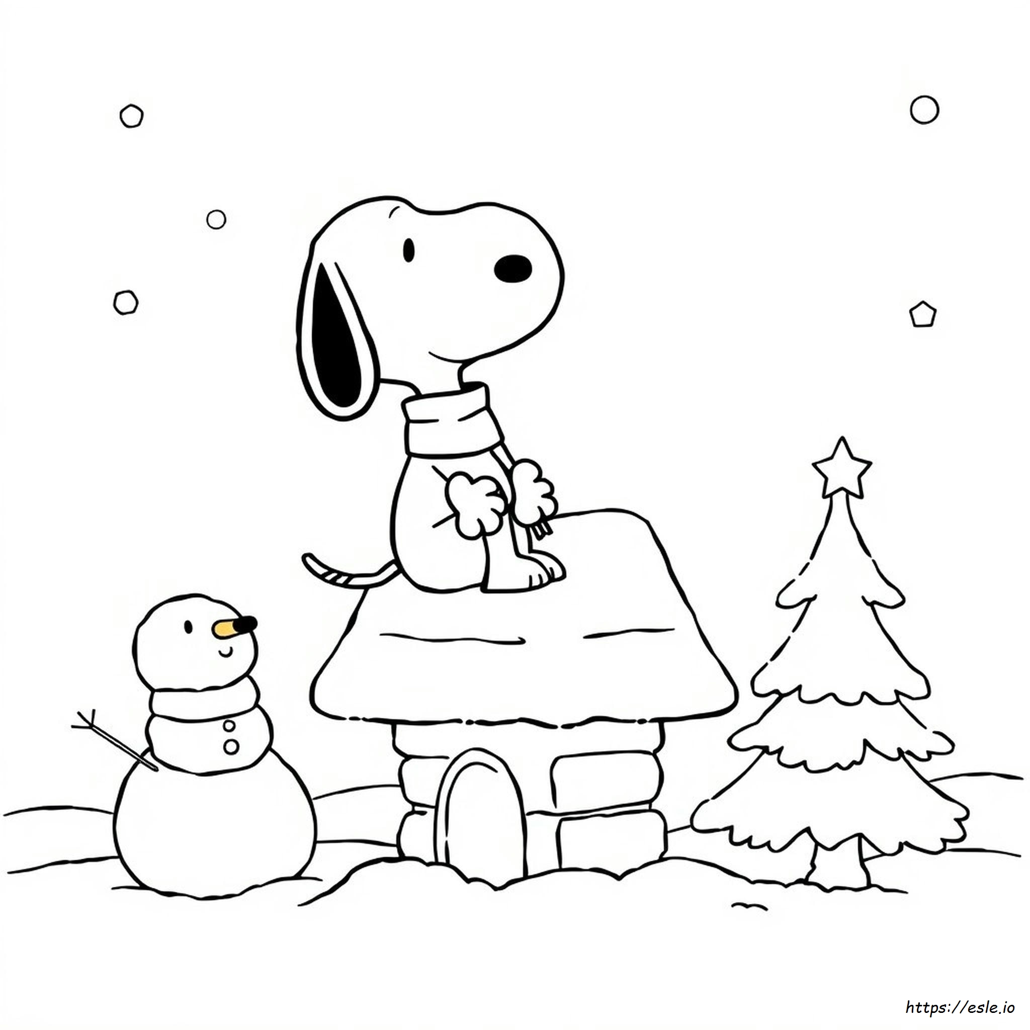 Winter Snoopy Ausmalbilder