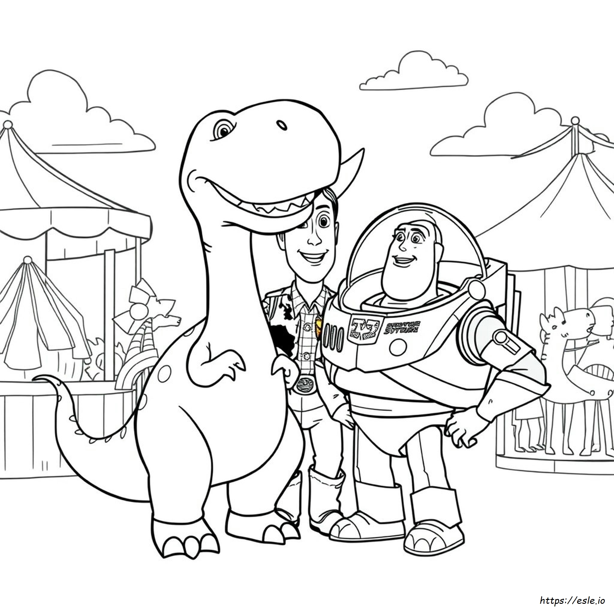 Toy Story Dinosaurier Geschichte Malvorlagen