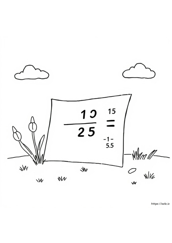 Division Facts Coloring Page