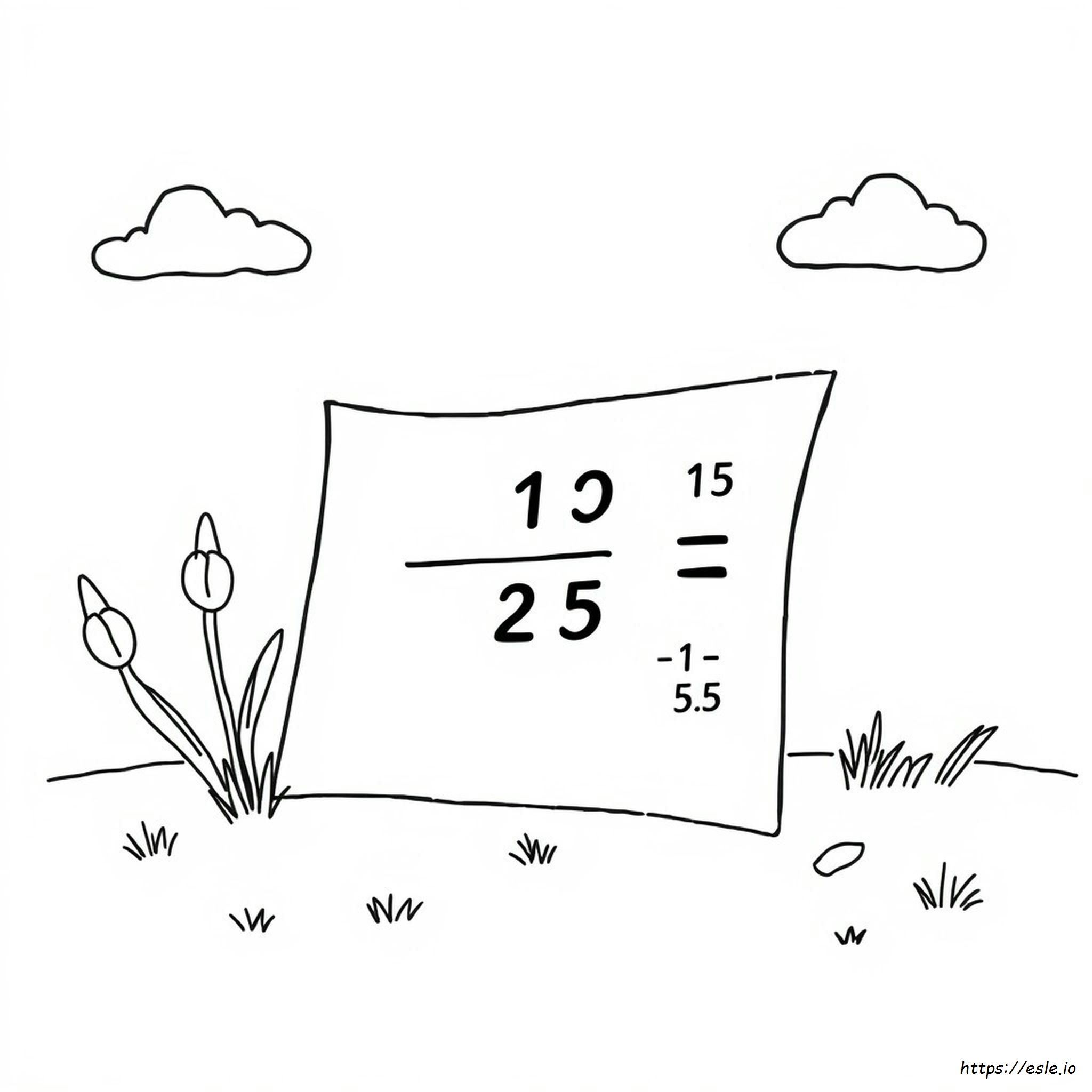 Division Facts Coloring Page