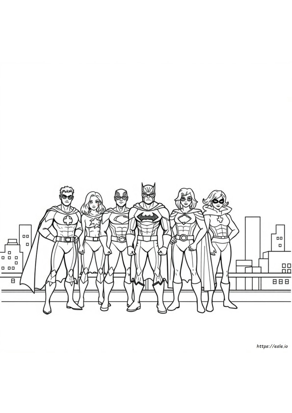 Generic Superhero Coloring Pages