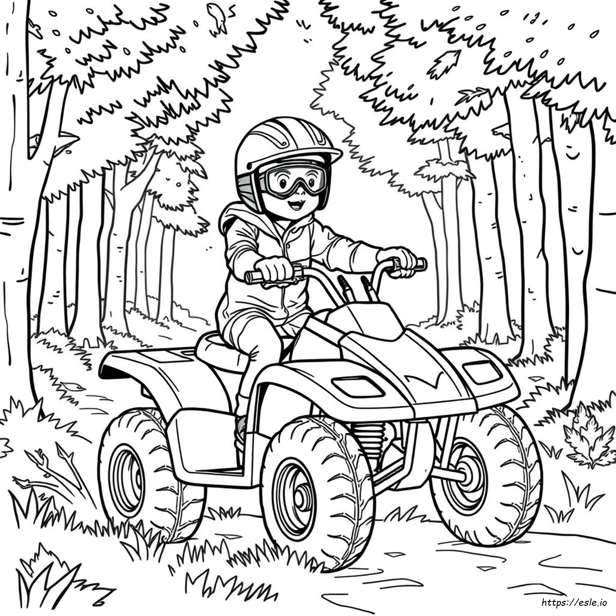 Four Wheeler Colouring Pages