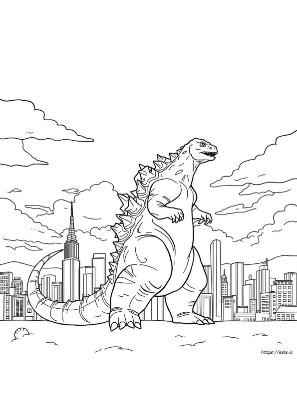 Printable Realistic Godzilla Coloring Pages