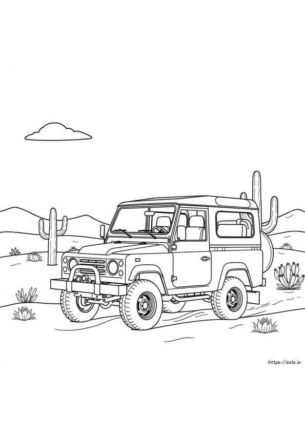 Landcruiser Colouring Page