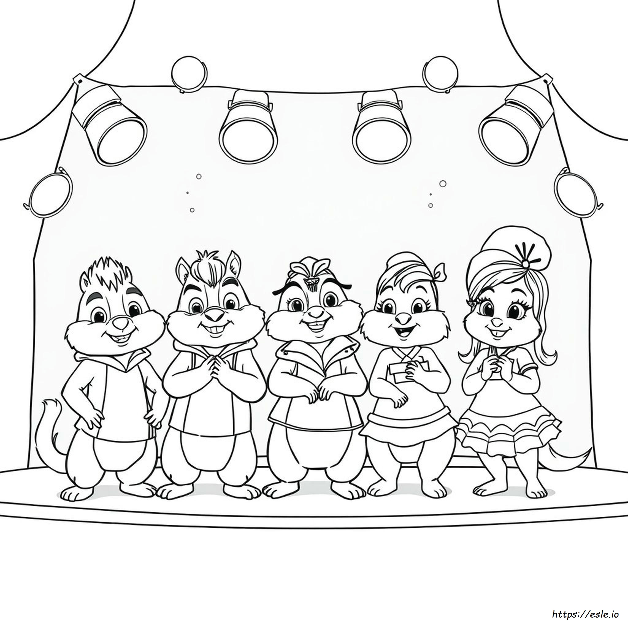 Alvin E Le Chipmunks E Le Chipettes Da Colorare