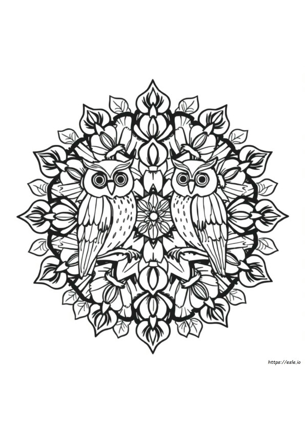 Free Printable Owl Mandala Coloring Pages