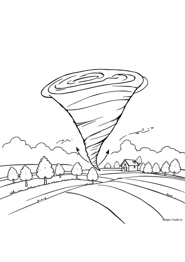 Tornado Da Colorare Gratis