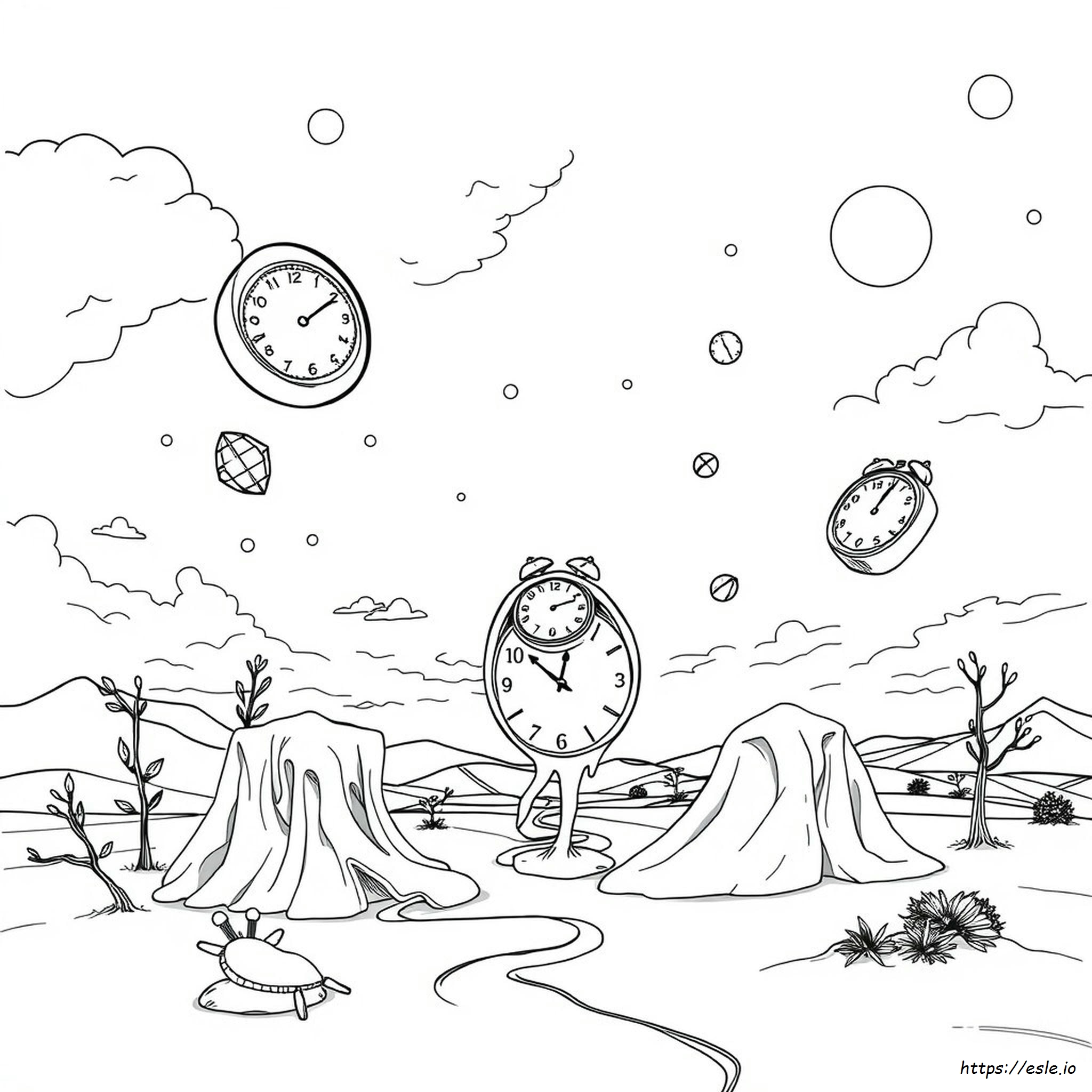 Printable Salvador Dali Coloring Pages