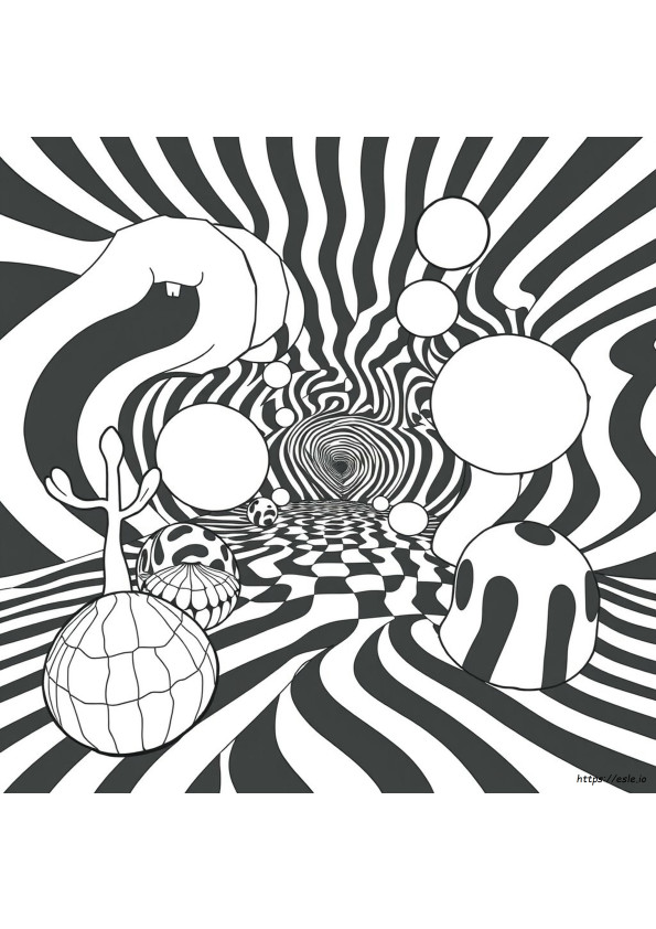 Mind Blowing Optical Illusion Coloring Pages
