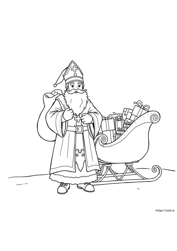 Kolorowanka Święty Mikołaj