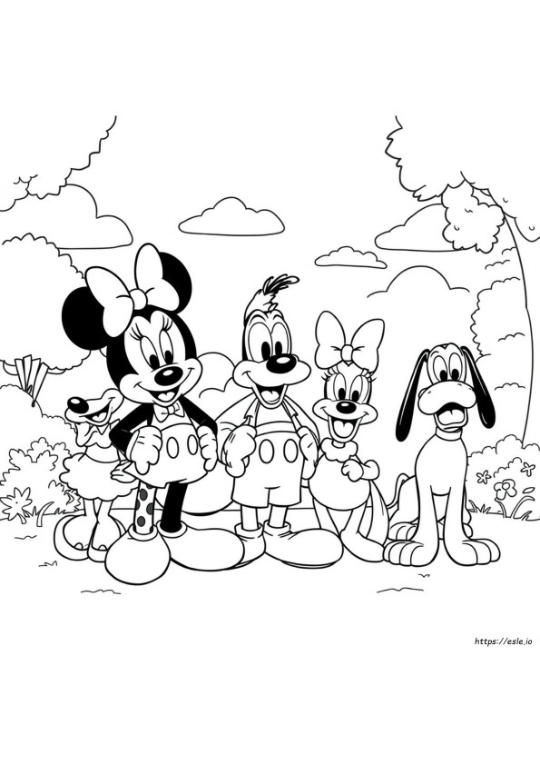 Printable Mickey Mouse And Friends Coloring Pages