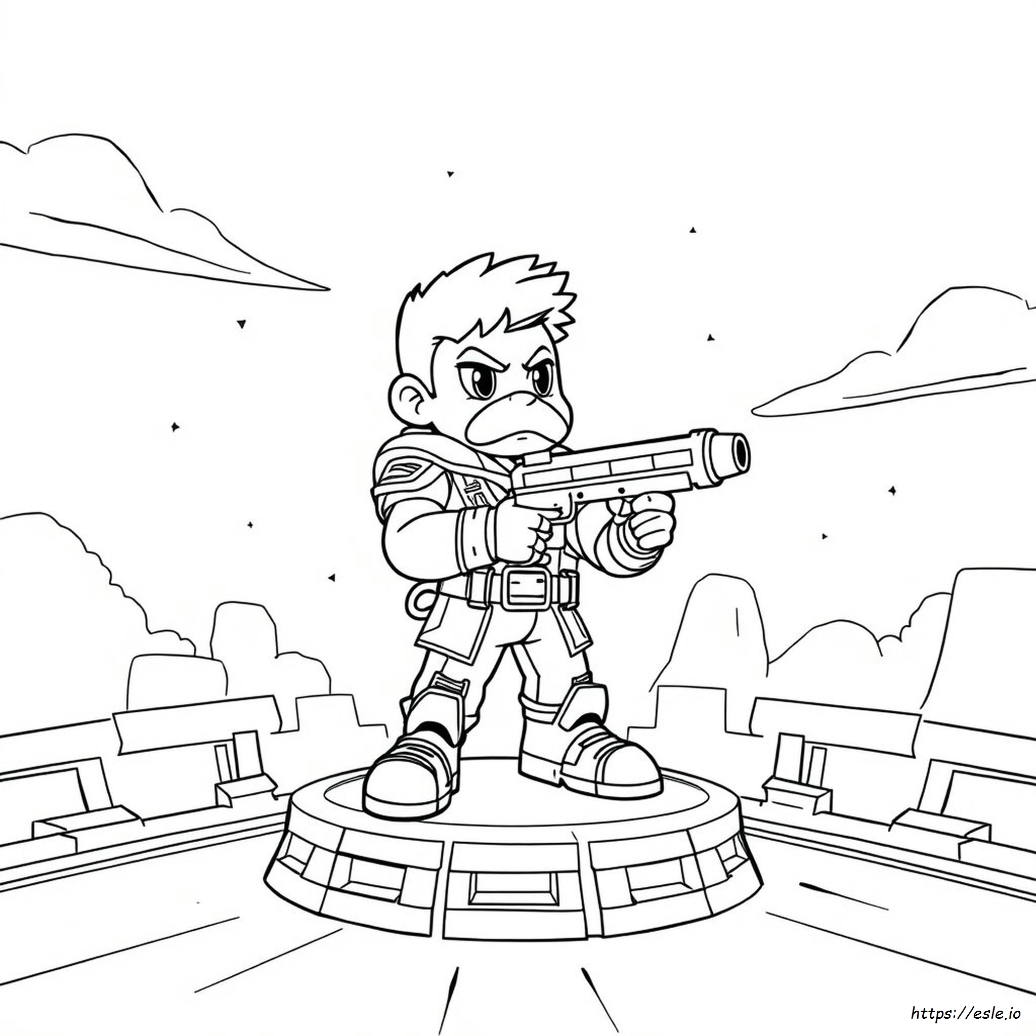 Brawl Stars Coloring Pages Rico