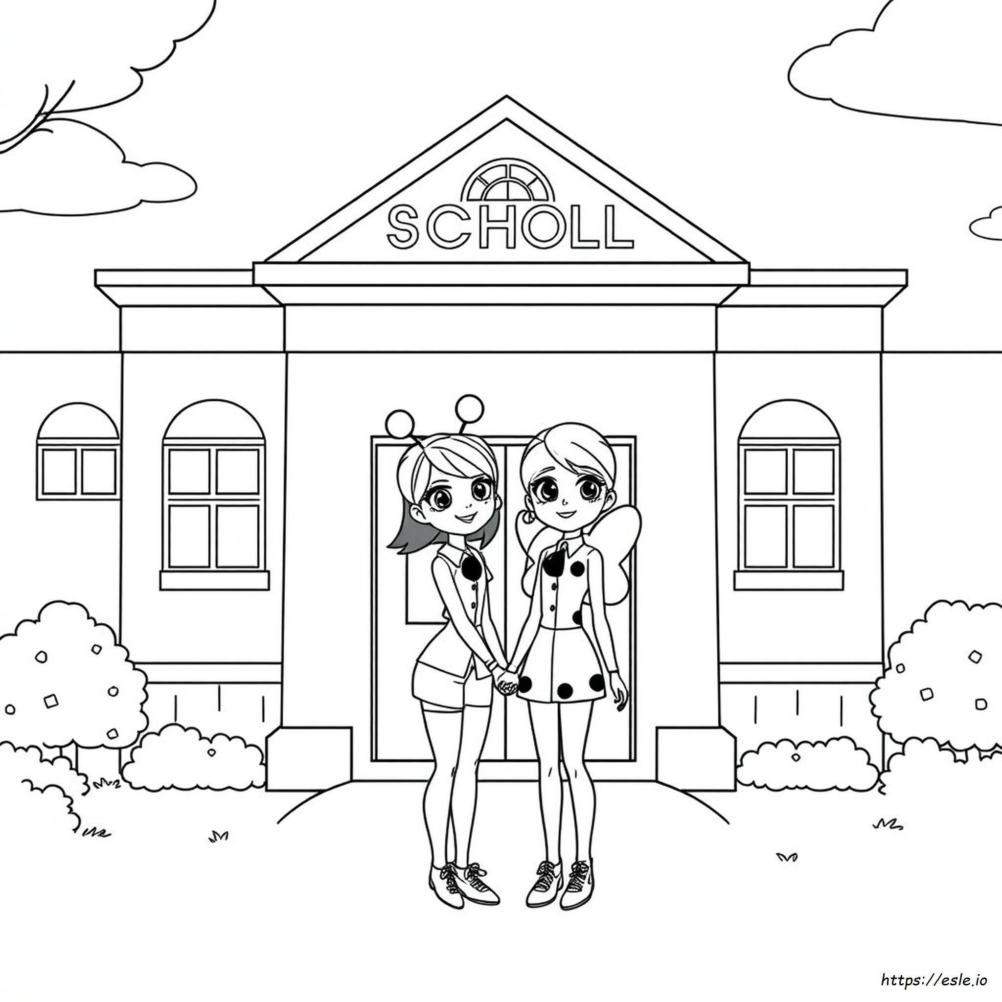 Miraculous Ladybug Marinette Und Adrien Ausmalbilder