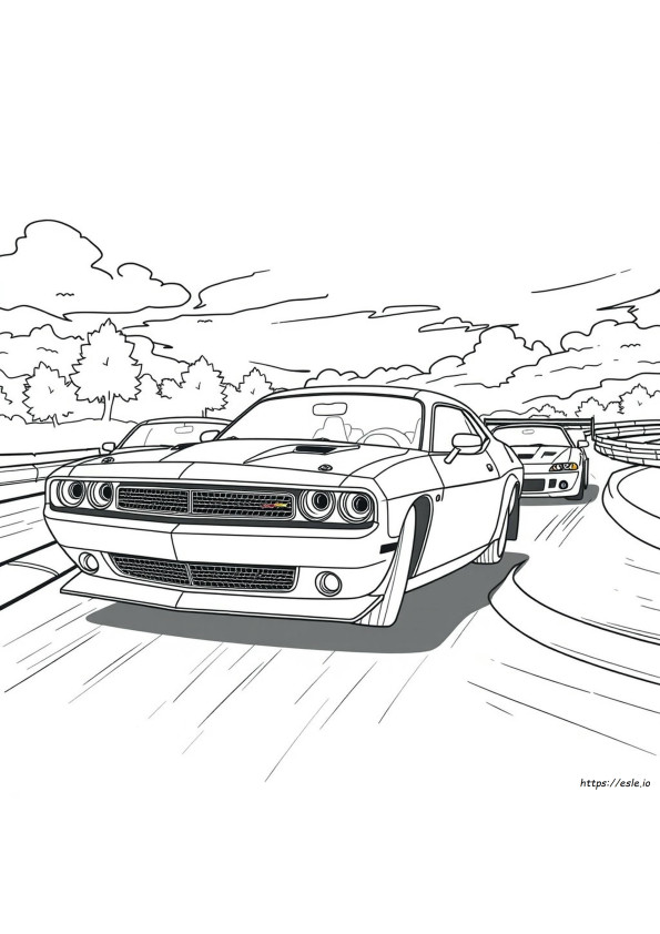 Fast And Furious Muscle Car Coloring Pages