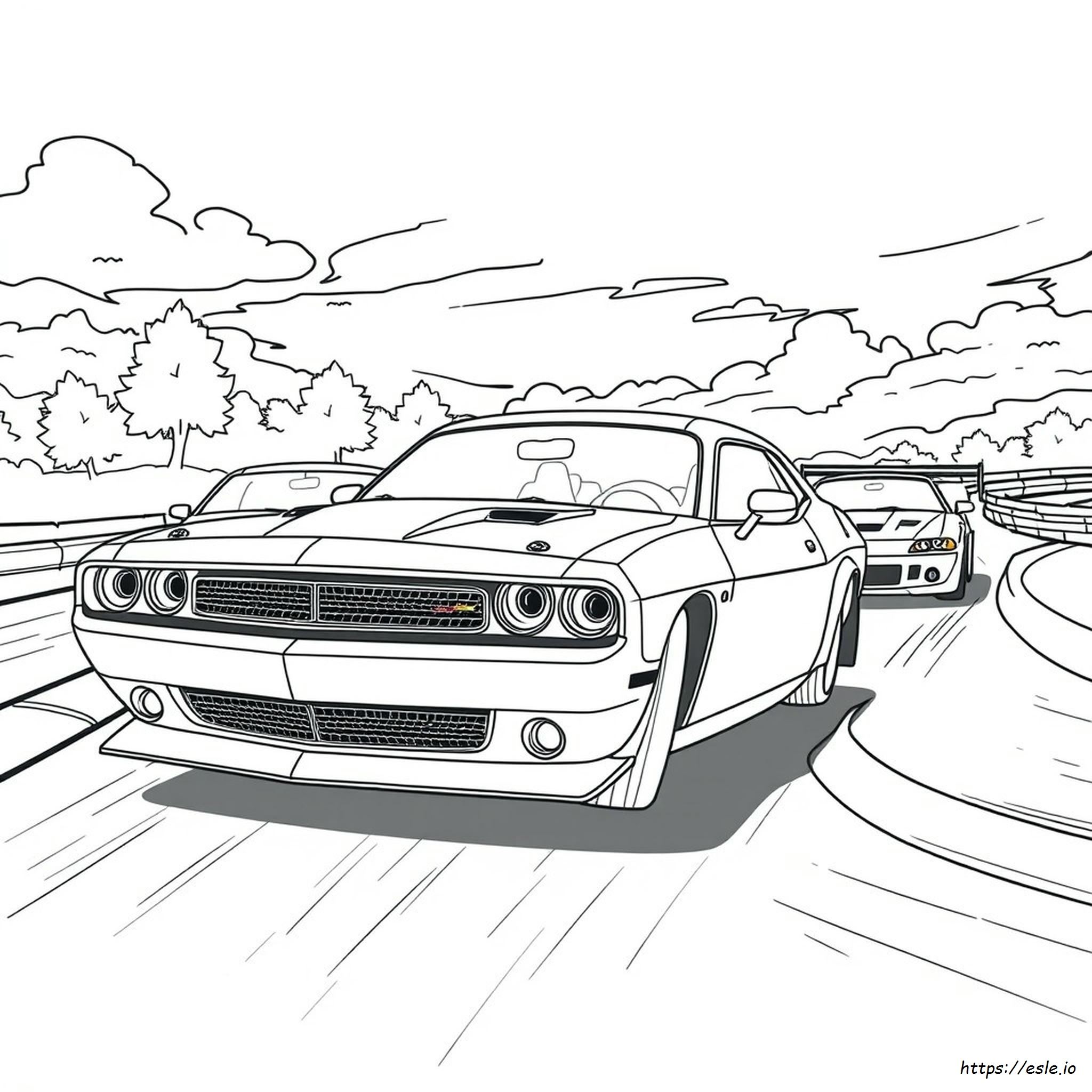 Fast And Furious Muscle Car Coloring Pages