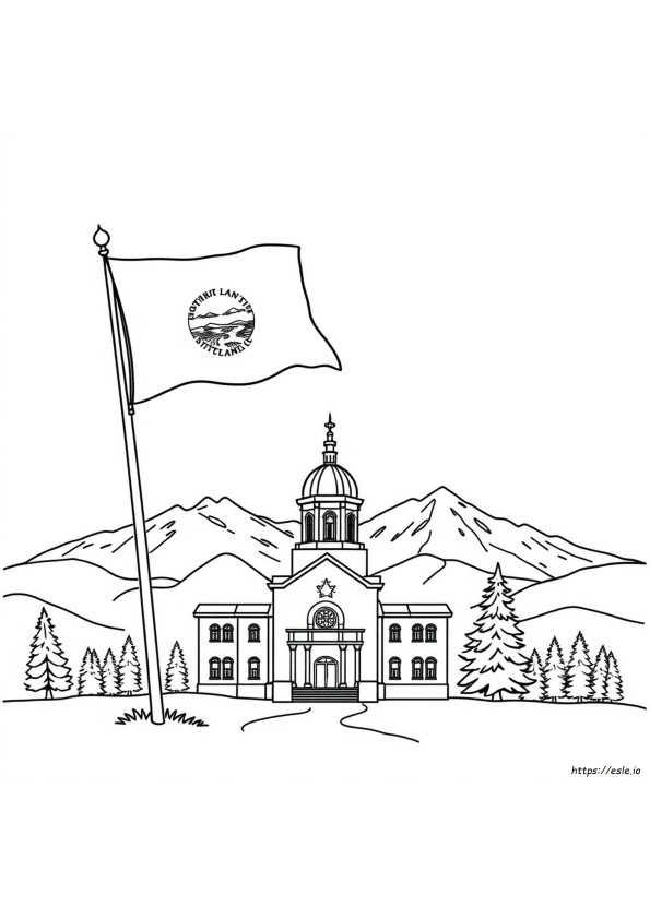 Montana Vlag Kleurplaat
