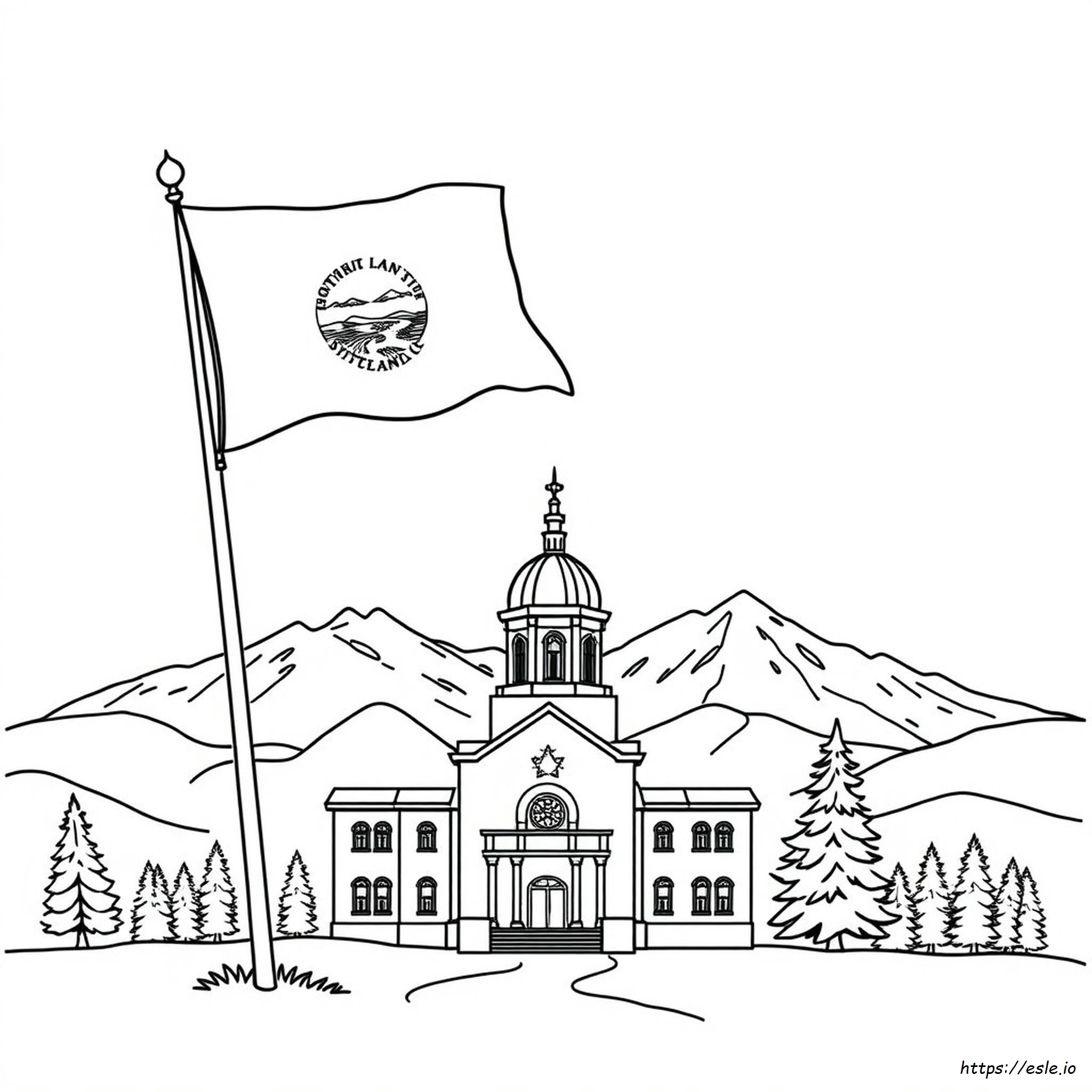 Montana Flag Coloring Page - Free Printable