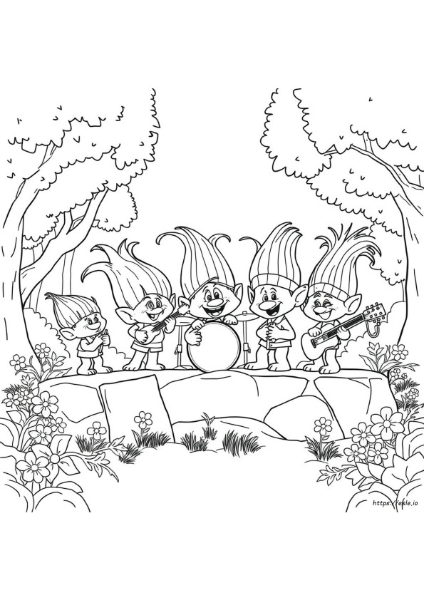 Trolls Harmony Rock Disegni Da Colorare