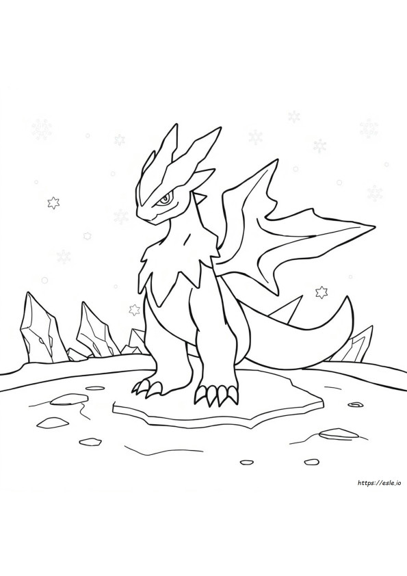 Pokemon Kyurem Boyama Sayfaları
