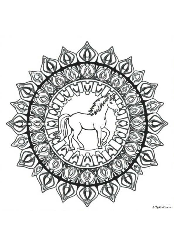 Mandala Cavallo Da Colorare