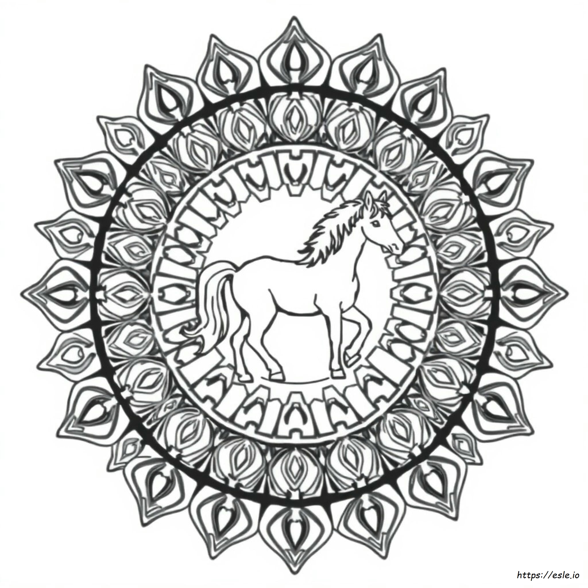 Mandala Horse Coloring Pages