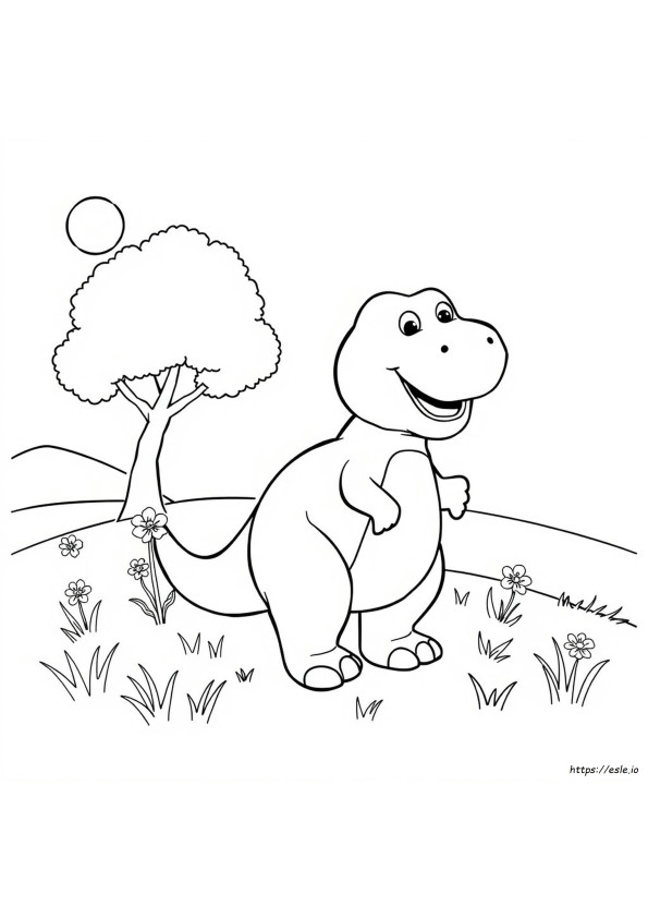 Barney Dinozor Boyama Sayfaları