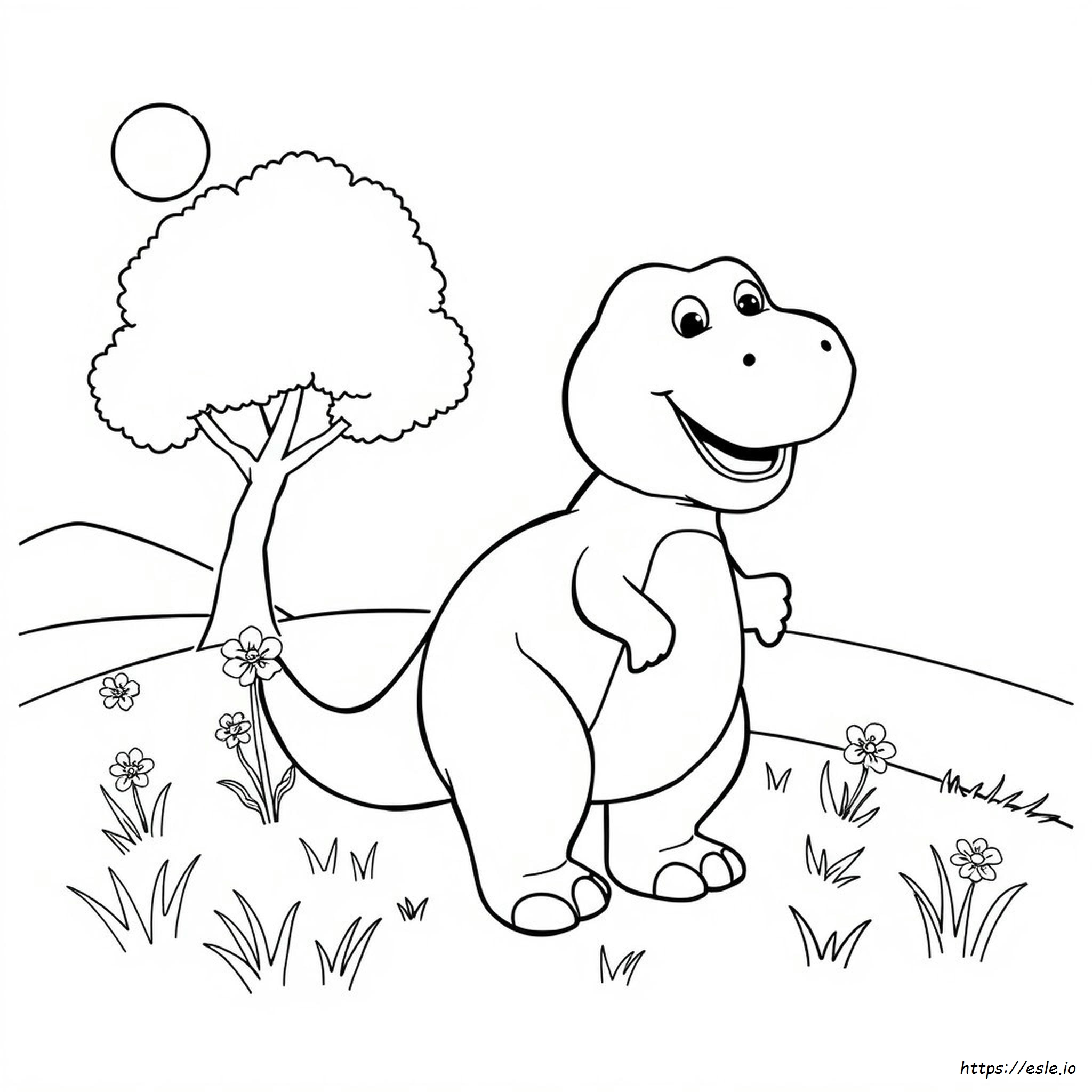 Barney Dinosaur Coloring Pages