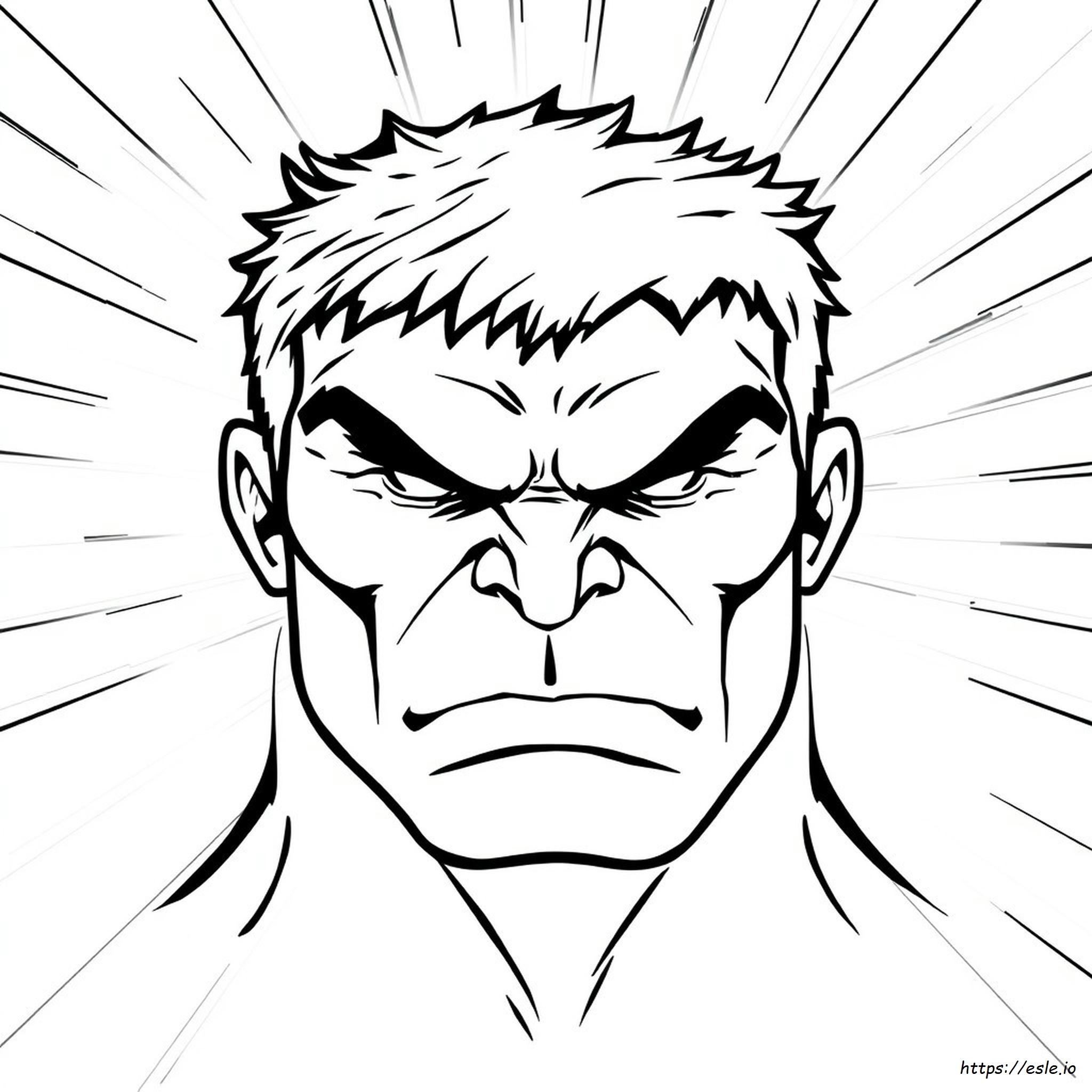 Incredible Hulk Face Coloring Page
