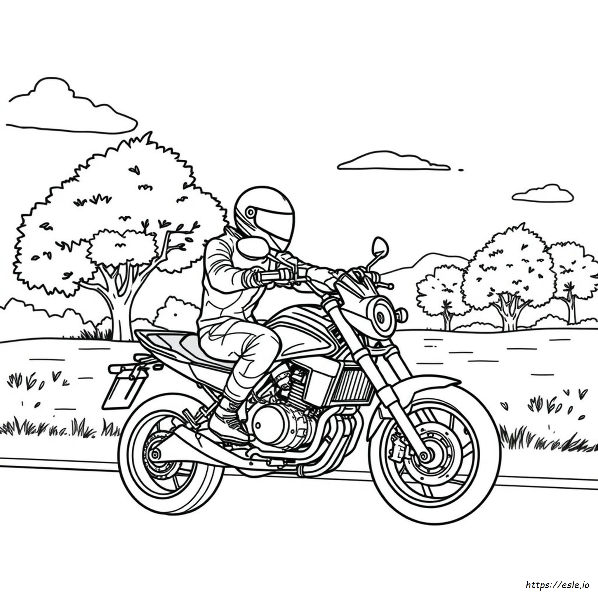 Motorcycle Coloring Page - Free Printable