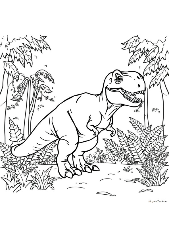 T-Rex Värityskuva Tulostettava