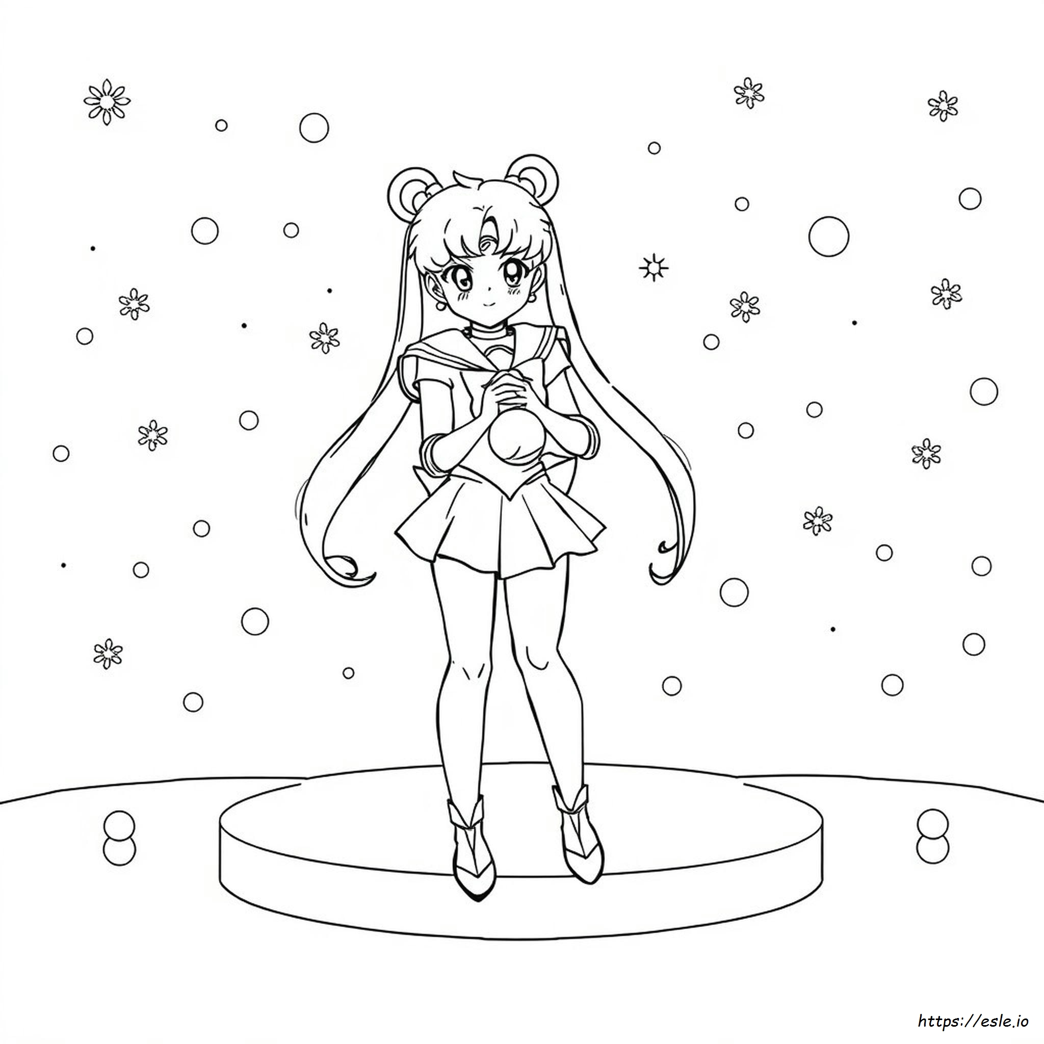 Sailor Moon Christmas Coloring Page