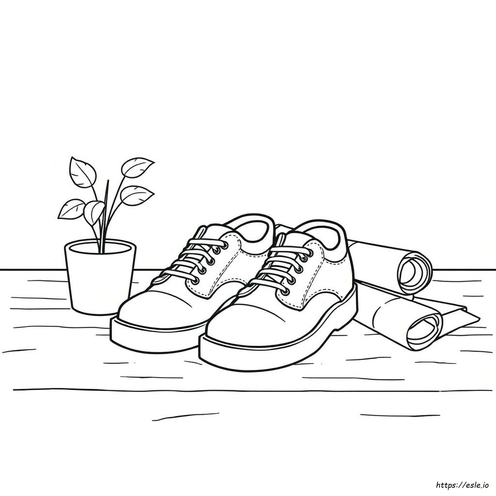 Shoes Coloring Page - Free Printable PDF