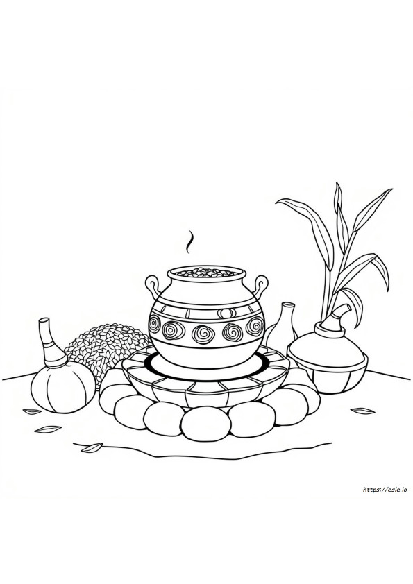 Pongal Colouring Images