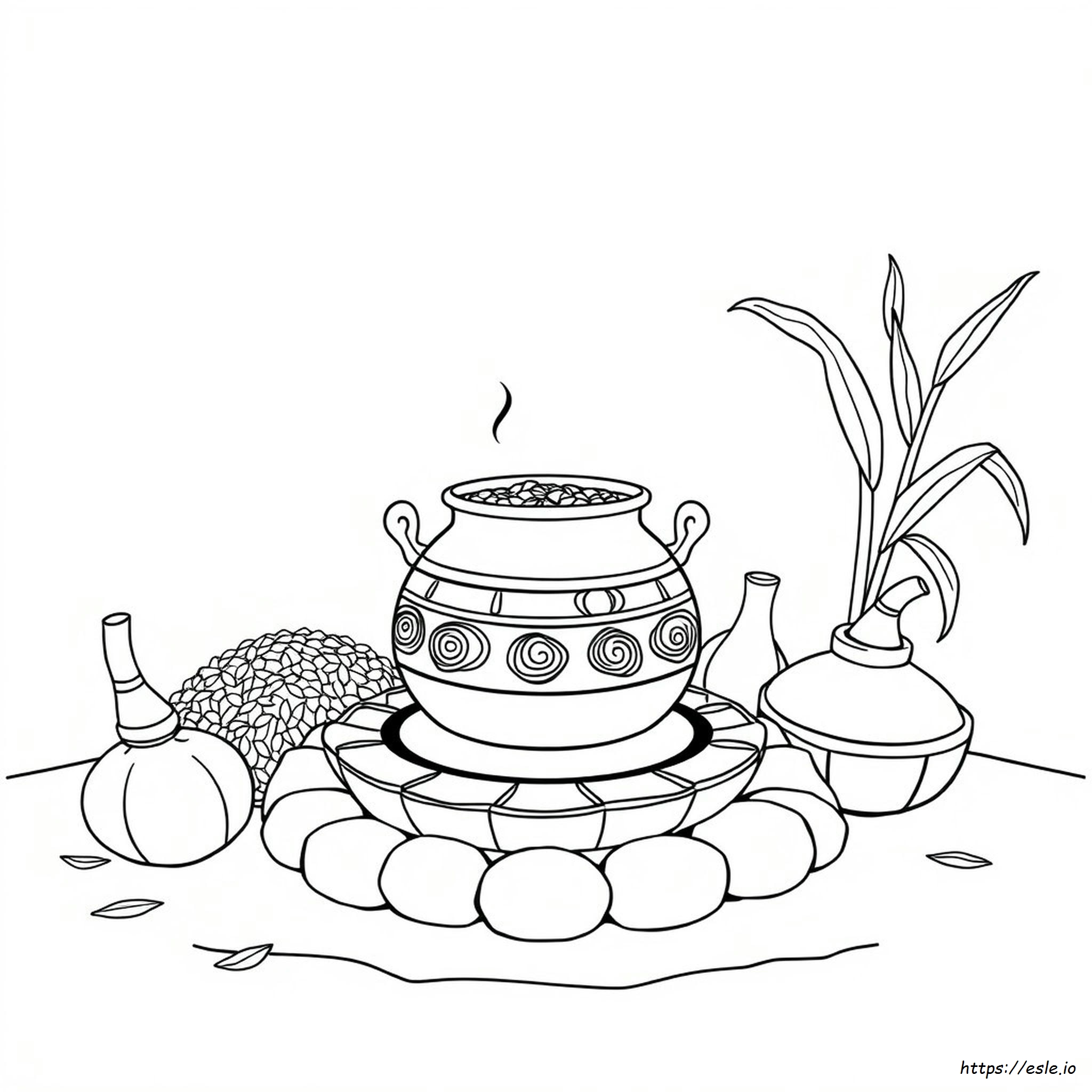 Gambar Mewarnai Pongal Gratis