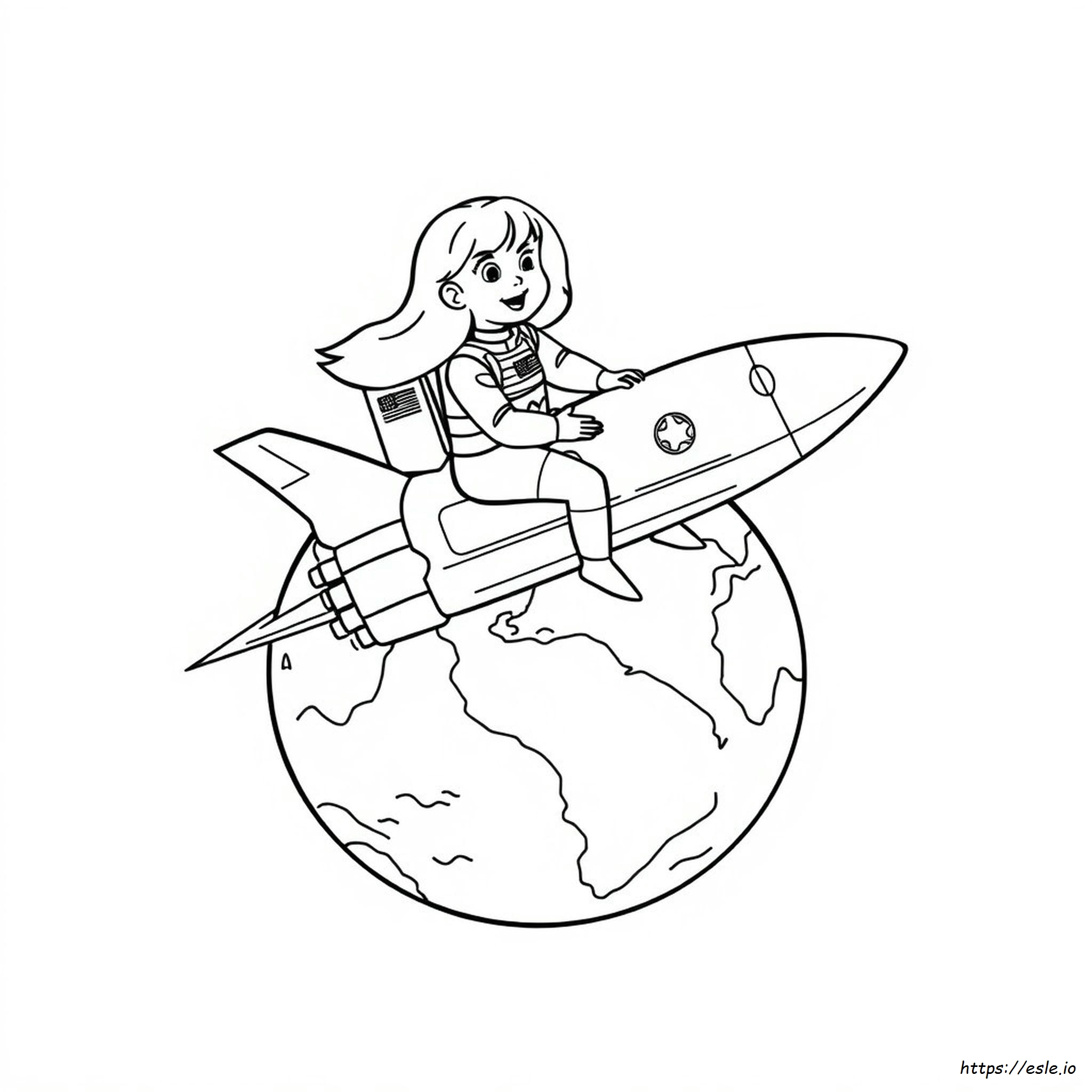 Sally Ride Coloring Page