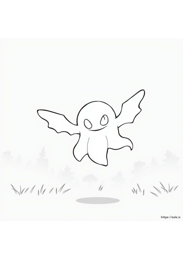 Kolorowanka Pokémon Gastly