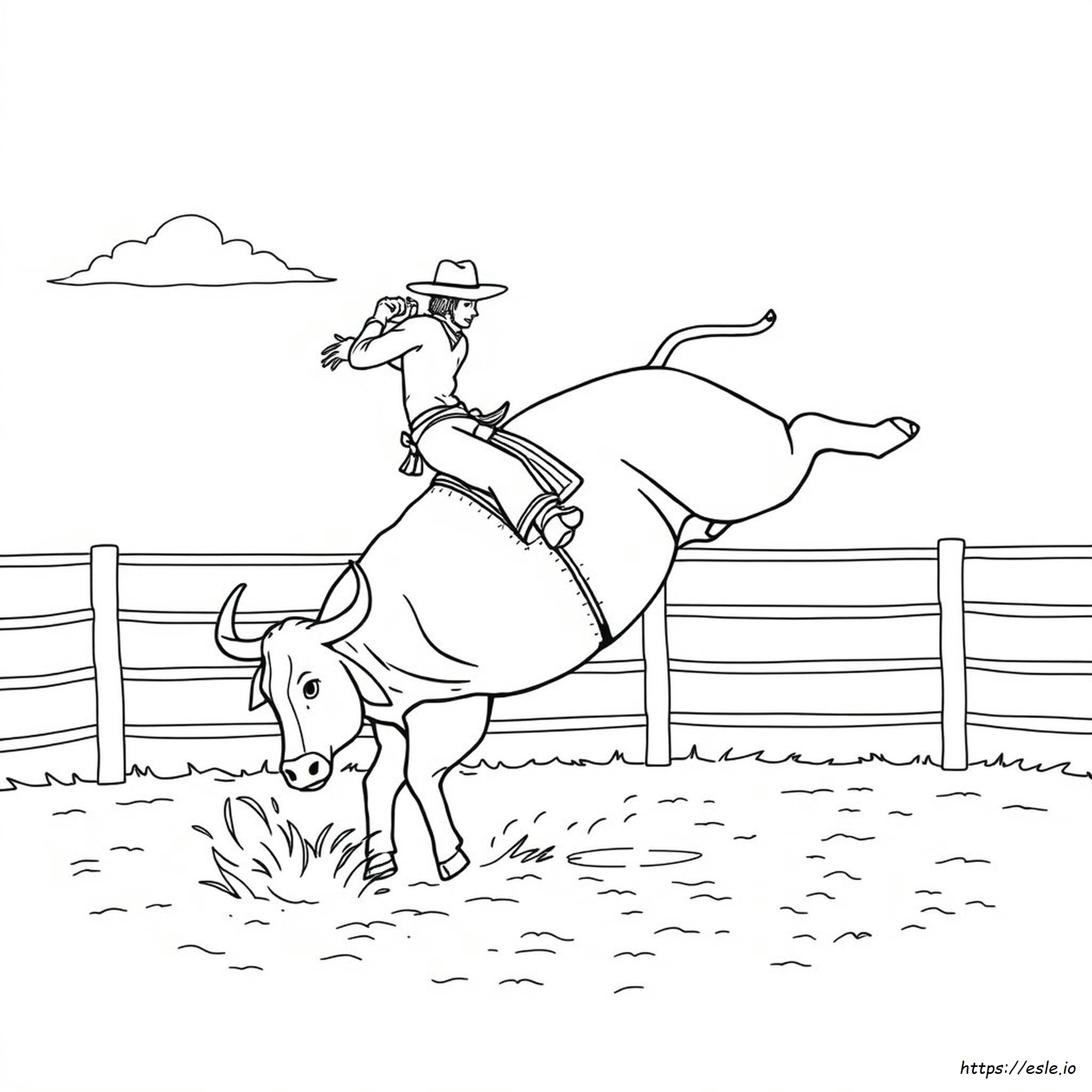 Banteng Rodeo Gambar Mewarnai