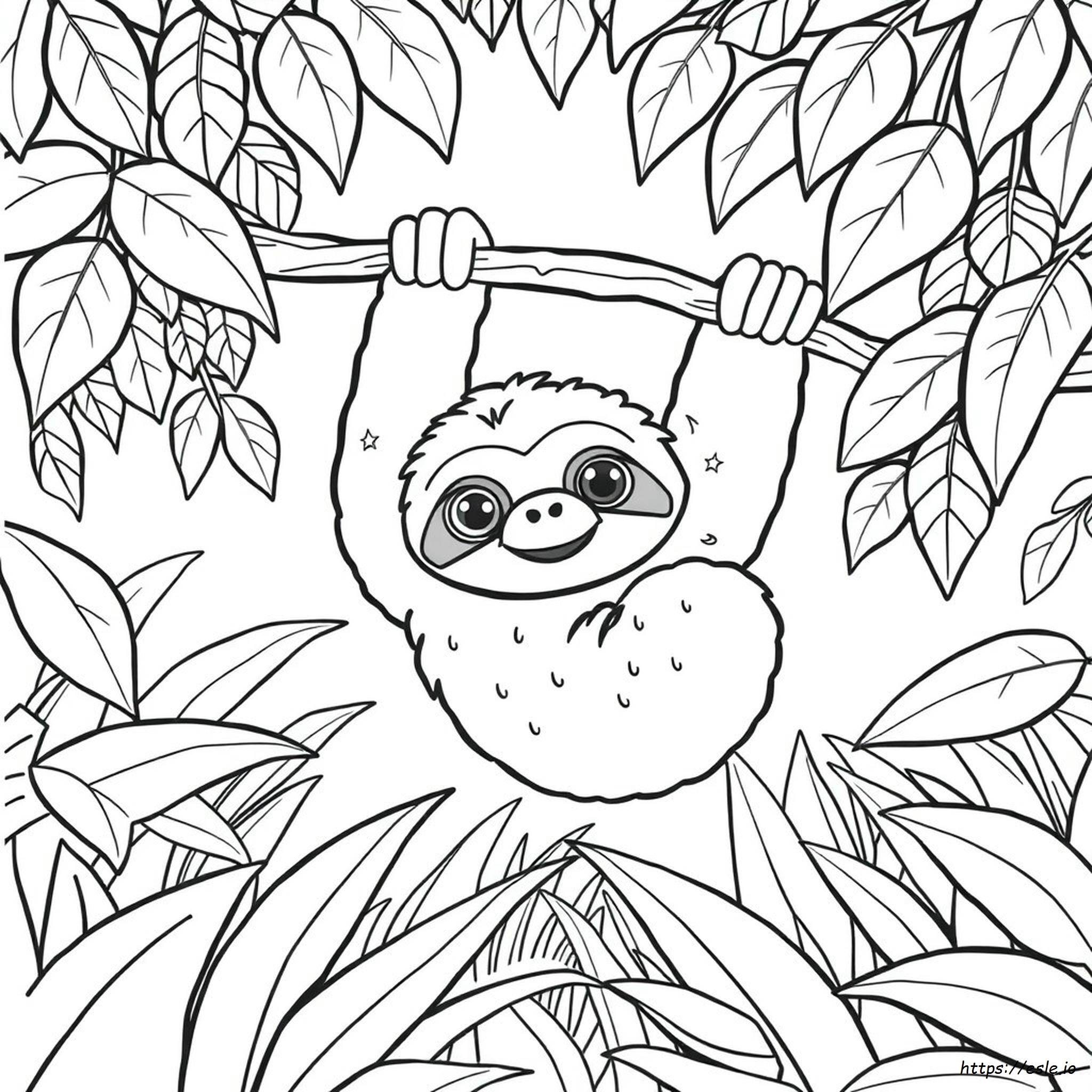 Sloth Coloring Pages For Kids