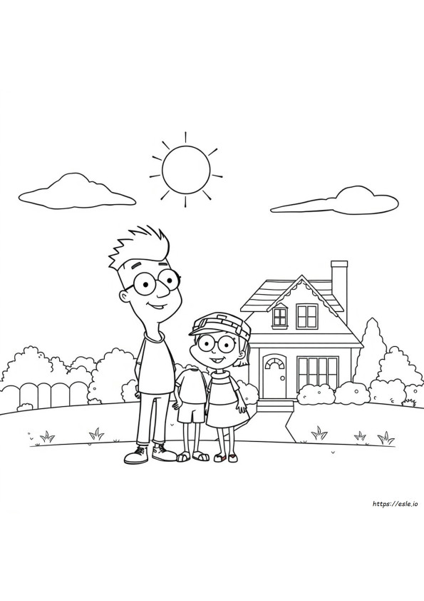 Phineas Ferb Coloring Page