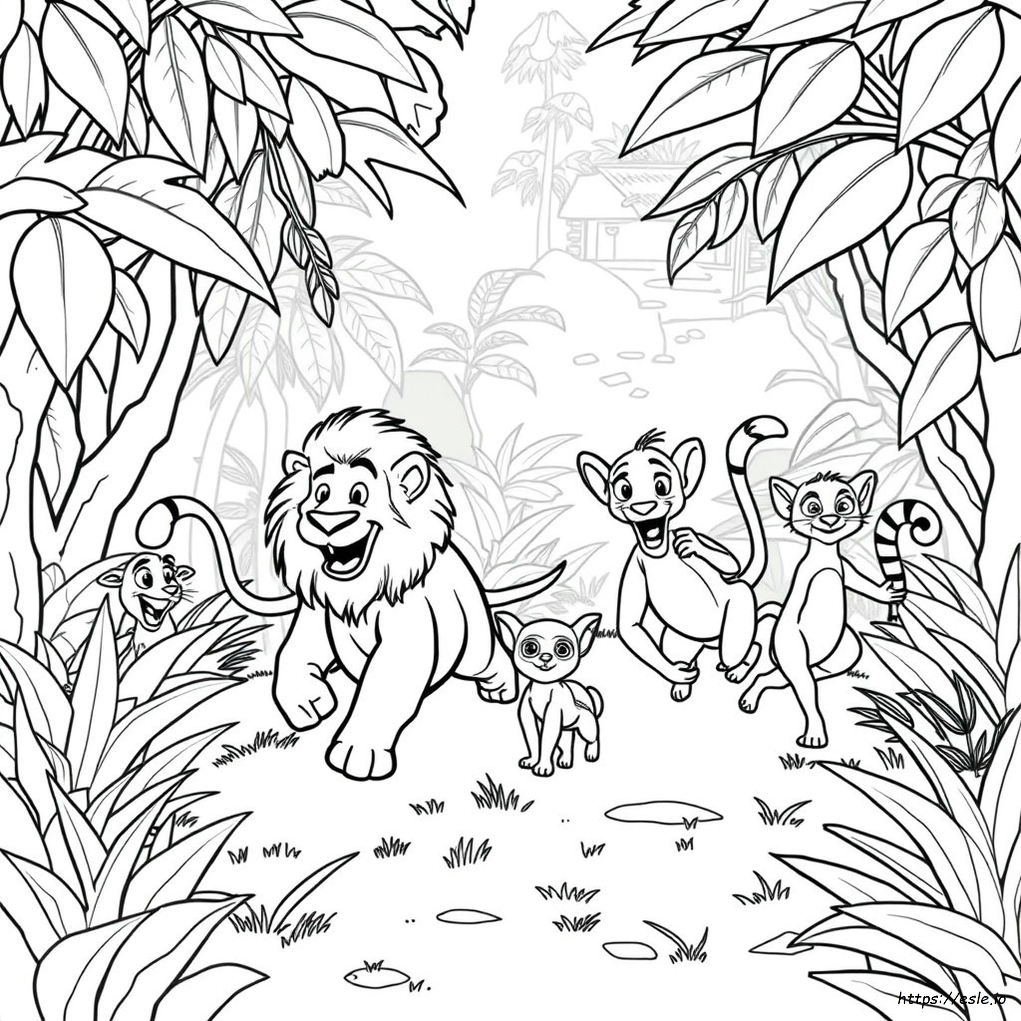 Free Printable Madagascar Coloring Pages